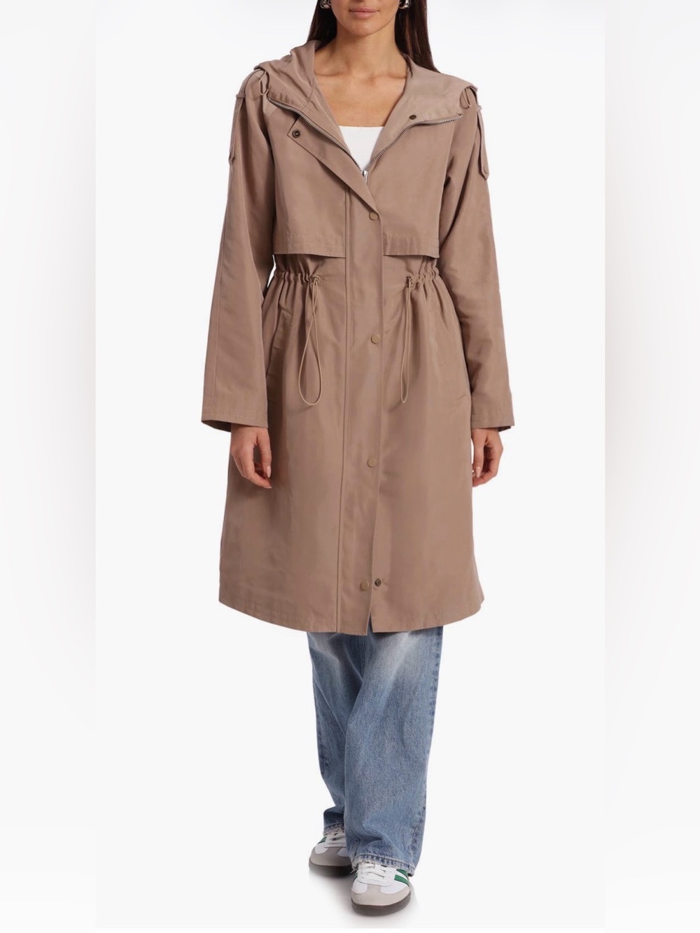 Avec les Filles Taupe oversize water resistant Trench Coat - Women